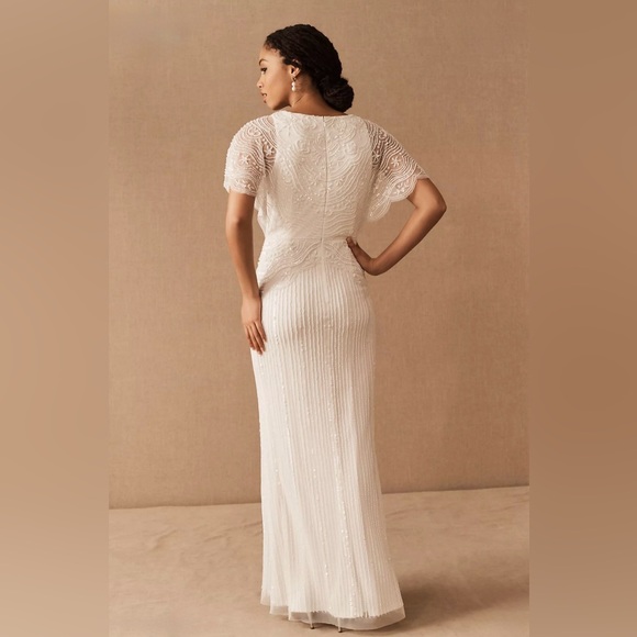 BHLDN White Beaded Sorrento Wedding Gown - Picture 3 of 12